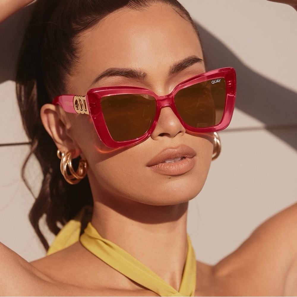 Quay Australia Bold Pink Sunglasses